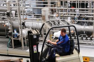 Gerke heftruck IMG_7860 Gerke op heftruck bij installatie