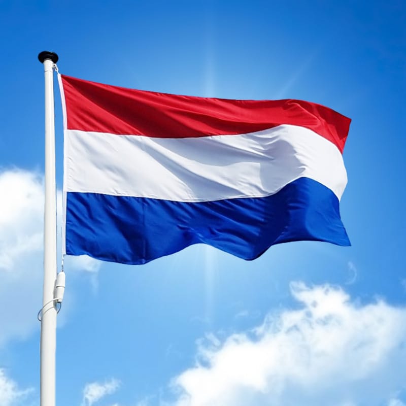 Wapperende Nederlandse vlag