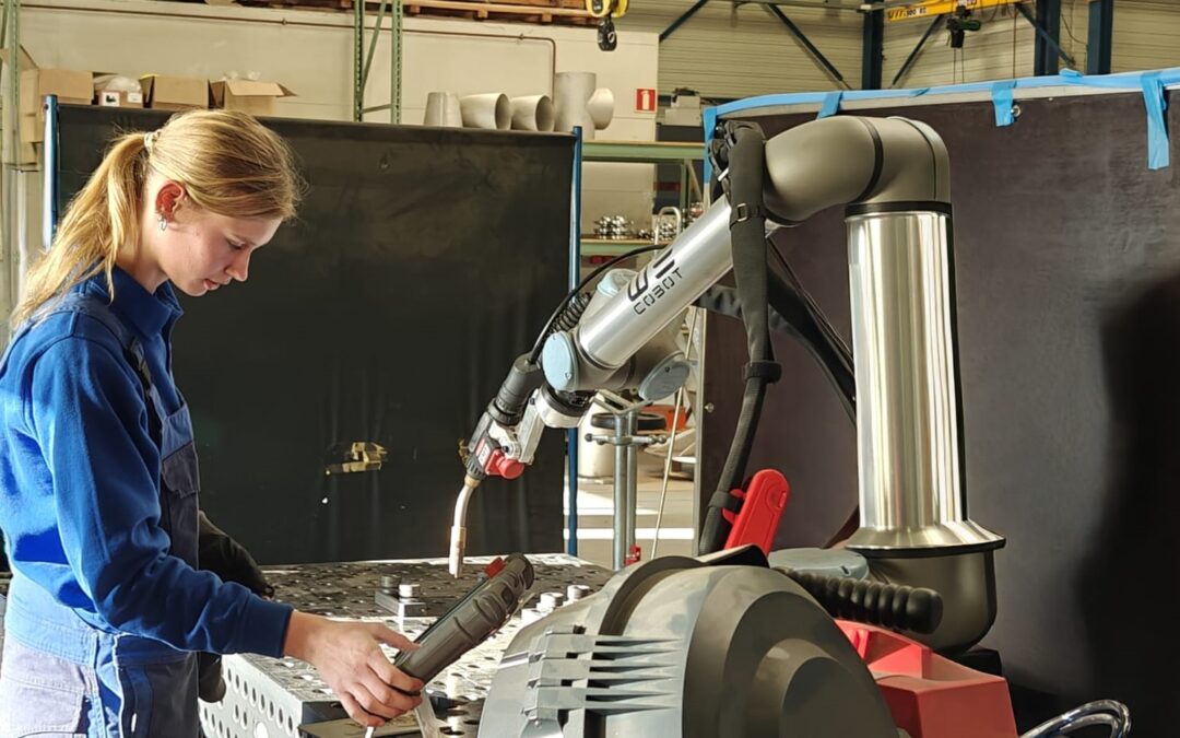 Demo lascobot op Doe dag bij Westra